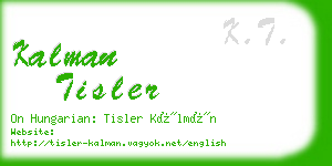 kalman tisler business card